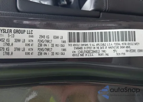 2014 Jeep Grand Cherokee Laredo из США, поврежденный, VIN 1C4RJFAG8EC204912